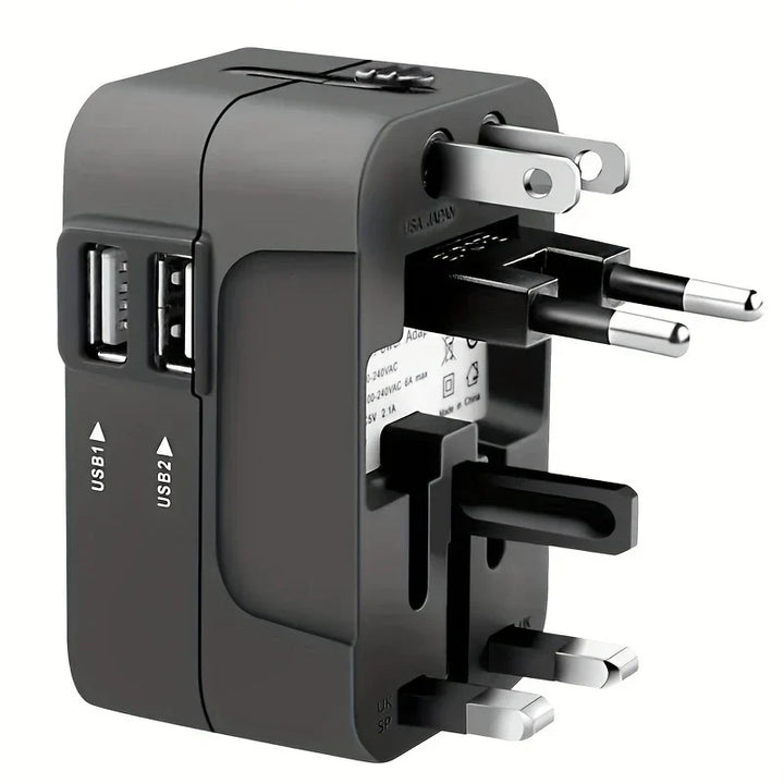 ðŸ”Œ Universal Travel Adapter with Surge Protection â€“ All-in-One International Plug Converter for 150+ Countries â€“ Smart Charging & Surge Guard