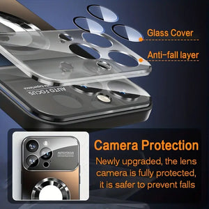 Matte Magnetic Wireless Charging Case â€“ Luxury Titanium Finish | Shockproof & Camera Lens Protection | Compatible with iPhone 16/15/14/13/12 Pro Max