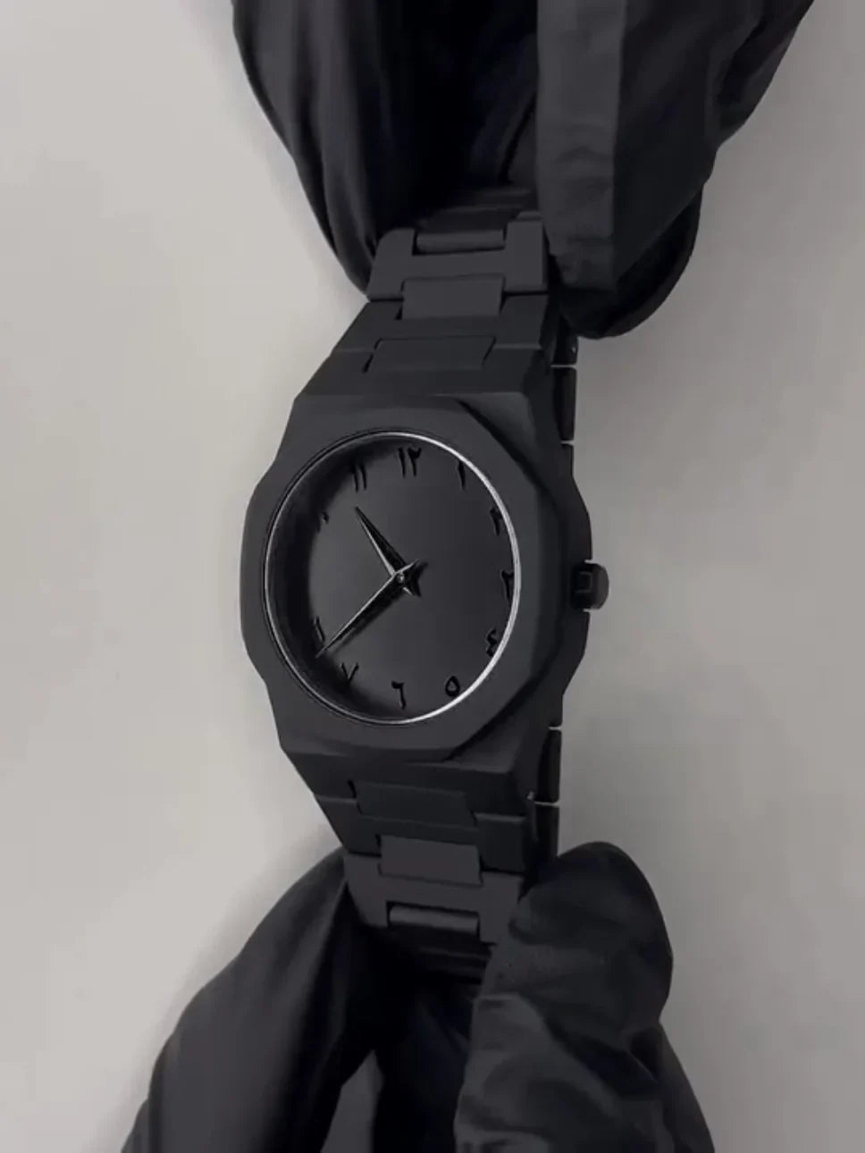 Arabic Black Aura Watch â€“ Sleek Elegance Meets Spiritual Precision
