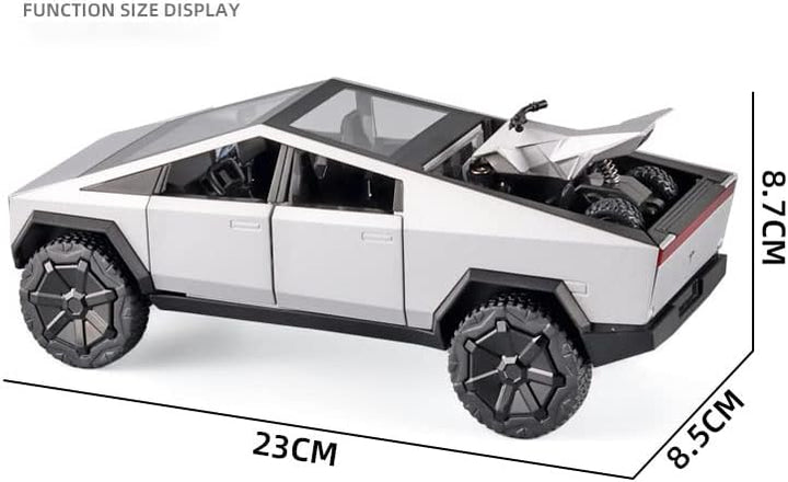 Tesla Cyber truck Pickup With Motorcycle