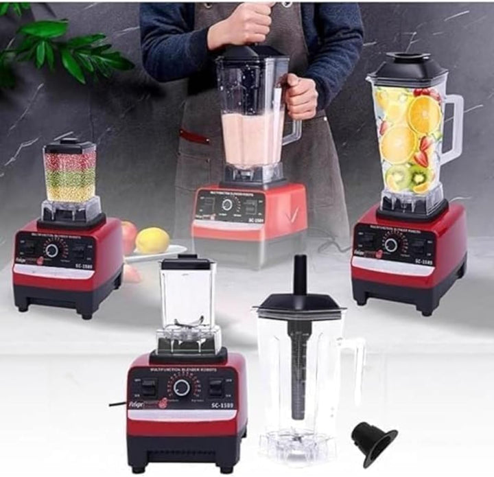 Heavy-Duty Commercial Multifunction Blender (Model SC-1589) | 15-Speed High-Performance Food Processor, Smoothie Maker & Grain Grinder