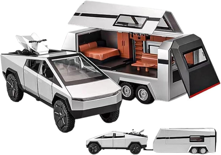 Cyber Tesla Pickup Trailer RV Model Kit