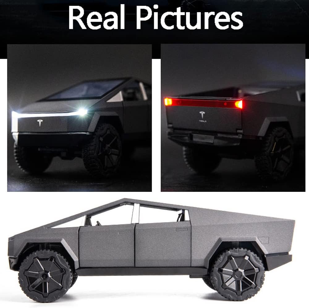 Tesla Cyber truck Pickup With Motorcycle