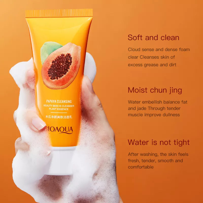 BIOAQUA Papaya Moisturizing Facial Cleanser 100g