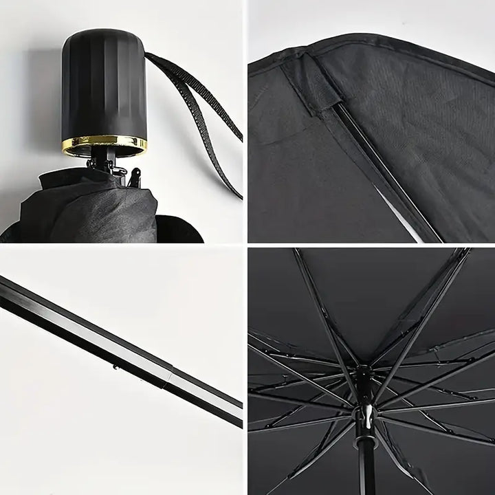 2 SET OF Foldable Car Windshield Sun Shade Umbrella | UV Protection & Heat Blocker for All Vehicles